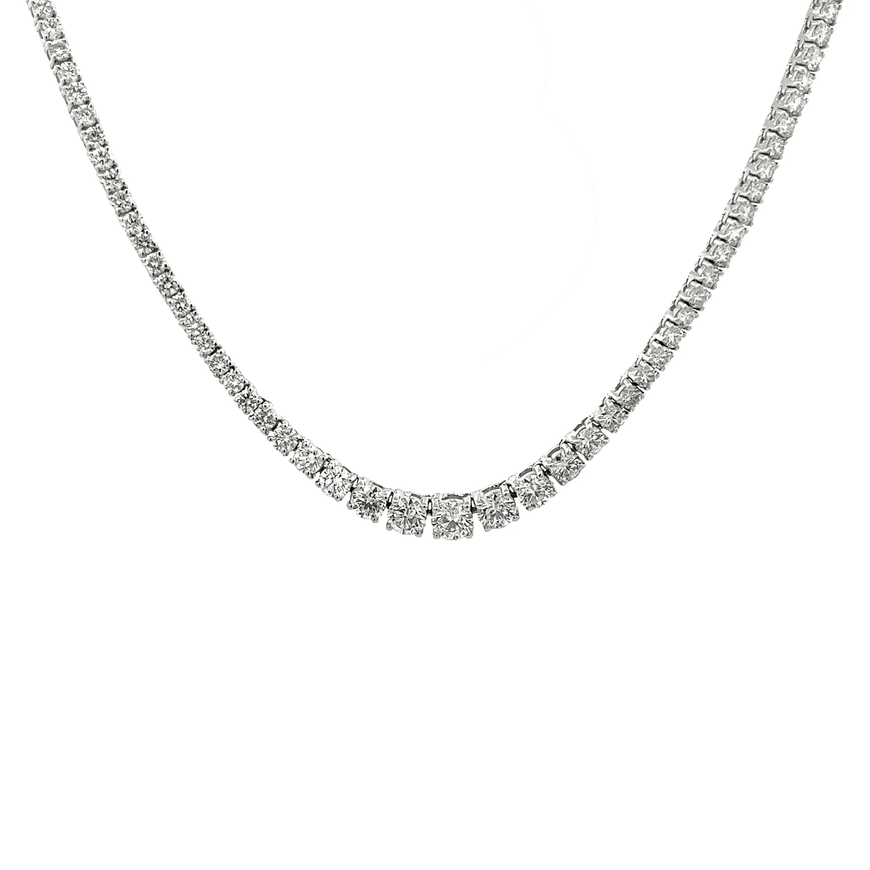 4.01ct 18k White Gold Diamond Choker Necklace