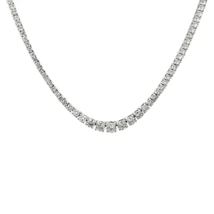 4.01ct 18k White Gold Diamond Choker Necklace