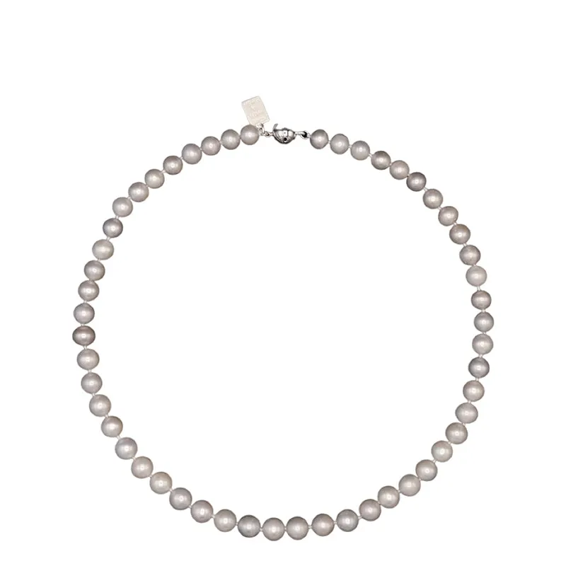 703-07-S | 7MM GRAY FRESHWATER CULTURED PEARL NECKLACE 18"