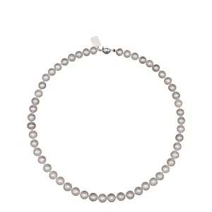 703-07-S | 7MM GRAY FRESHWATER CULTURED PEARL NECKLACE 18"