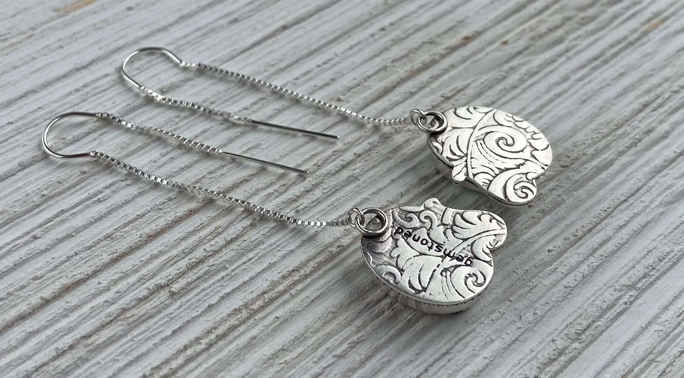 Abalone Threader Earrings