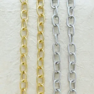 Aluminium Chain | Size : W-13mm H-18mm | Qty : 1mtr | JT-19-35-5