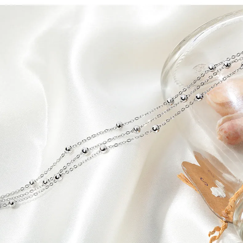 Anklet For Women Foot Extend Link Chain Vintage Women Ankle Jewelry Round Pendant Gift