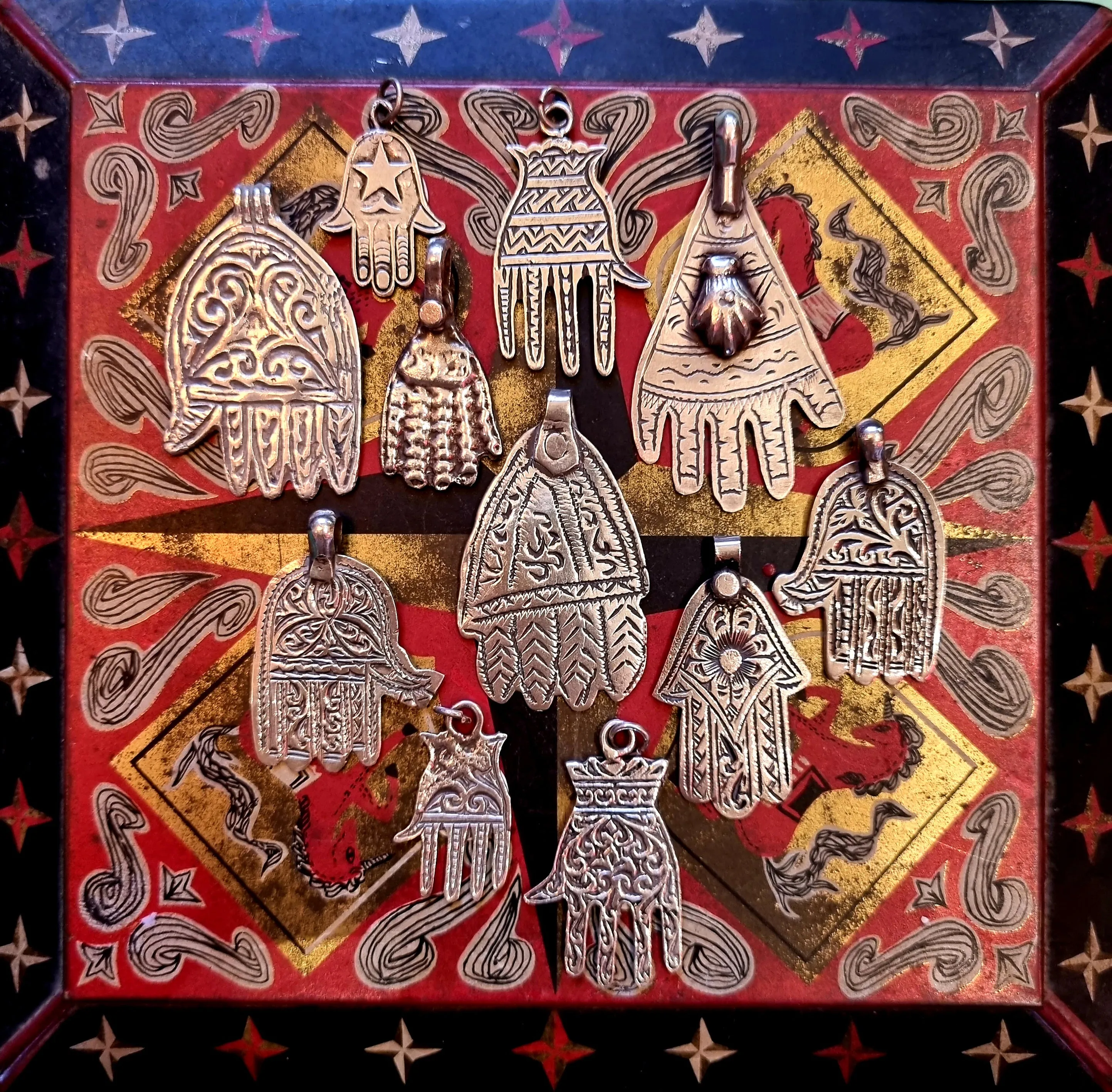 Antique & vintage hamsa pendants