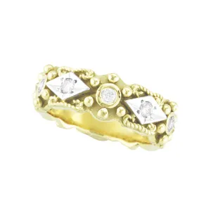 ANTIQUE STYLE DIAMOND RING 18K GOLD (0.3 CTW)