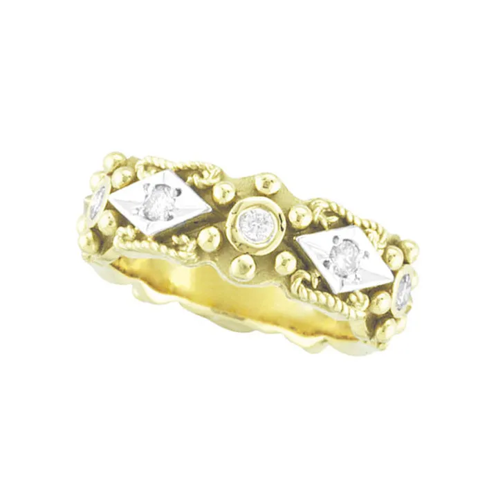 ANTIQUE STYLE DIAMOND RING 18K GOLD (0.3 CTW)