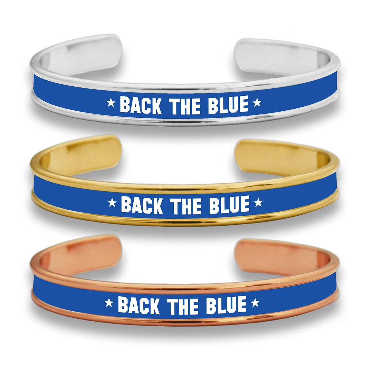 Back The Blue Cuff Bracelet