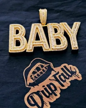 BAGUETTE STYLE BABY PENDANT