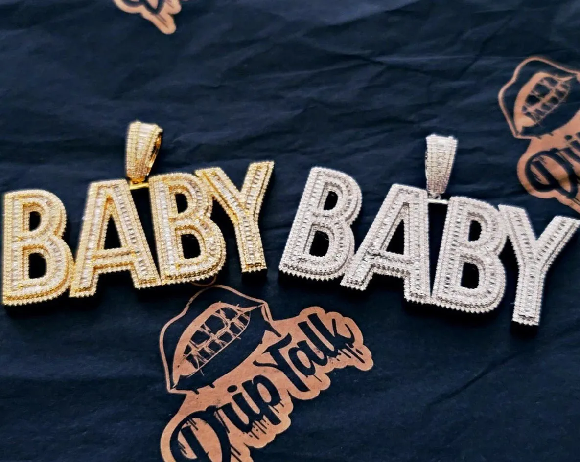 BAGUETTE STYLE BABY PENDANT