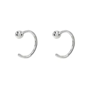 Ball Ear Threader Hoop Earring