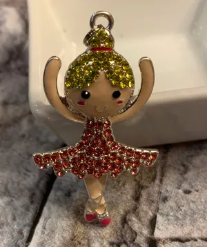 Ballerina Rhinestone Pendant