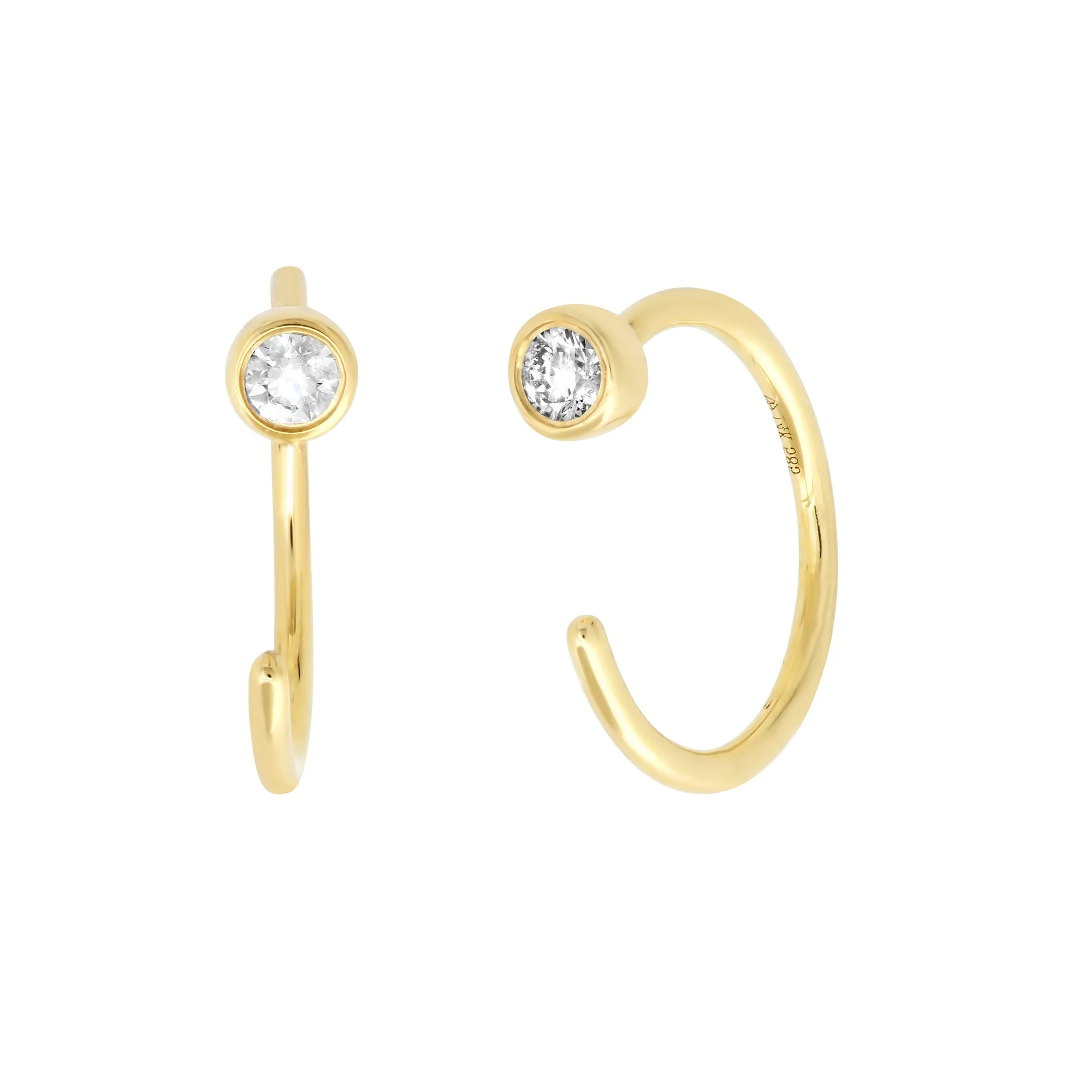 Bezel Threader Earrings
