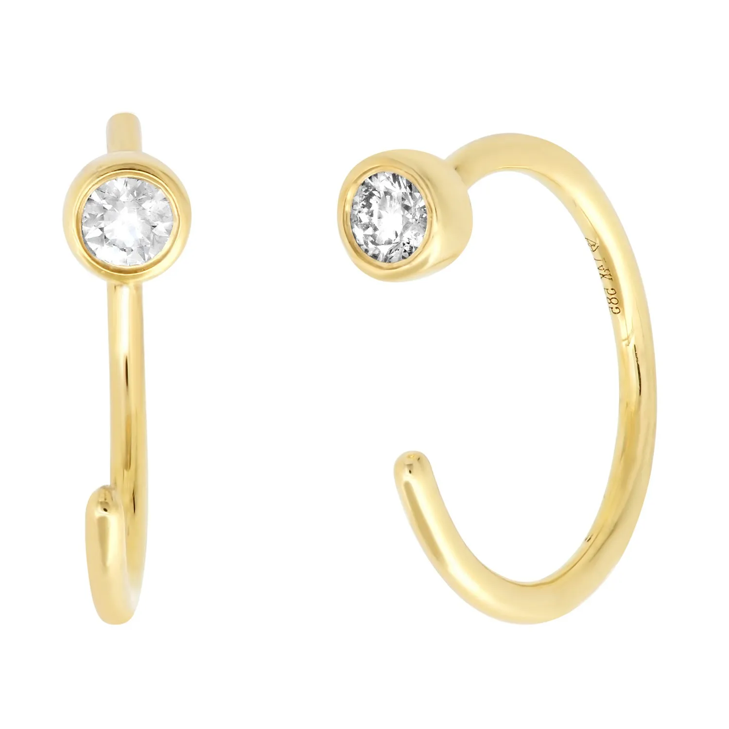 Bezel Threader Earrings