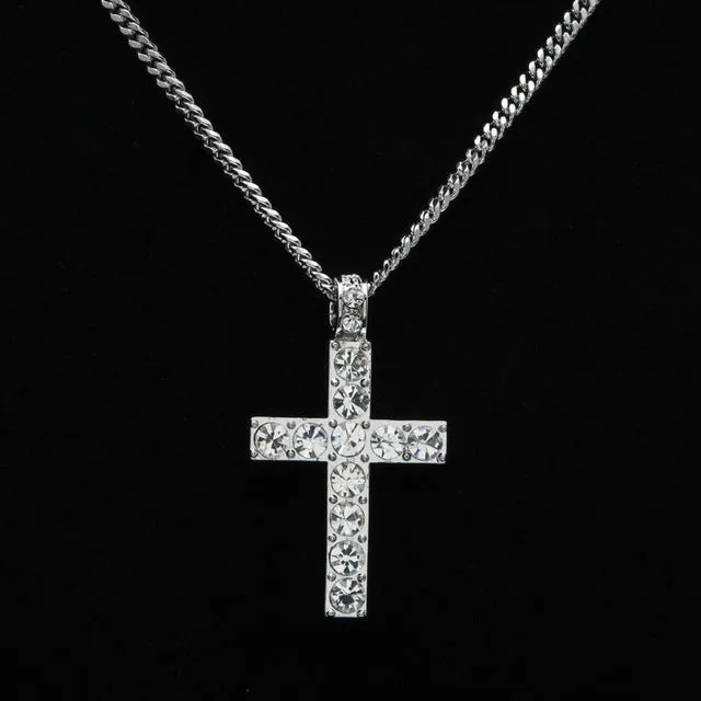Bird Feather Stainless Steel Necklace for men women Stone Cross Alloy Pendant Chain Necklaces & Pendants Hip Hop Fashion Jewelry