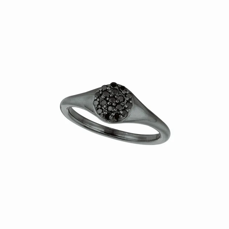 BLACK DIAMOND RING 14K BLACK GOLD (0.18 CTW)