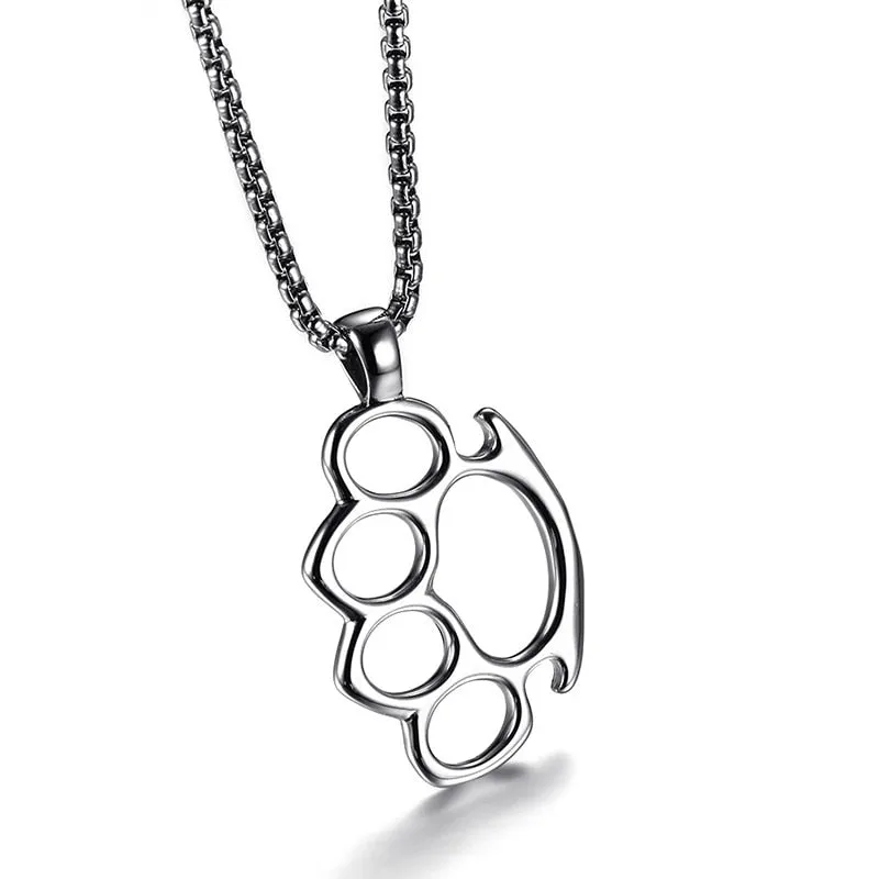 BRASS KNUCKLE NECKLACE