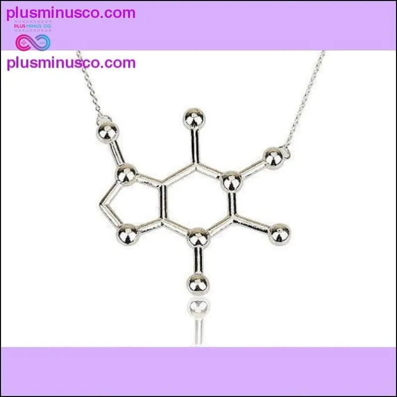 Caffeine Molecule Unisex Necklace PlusMinusco.com