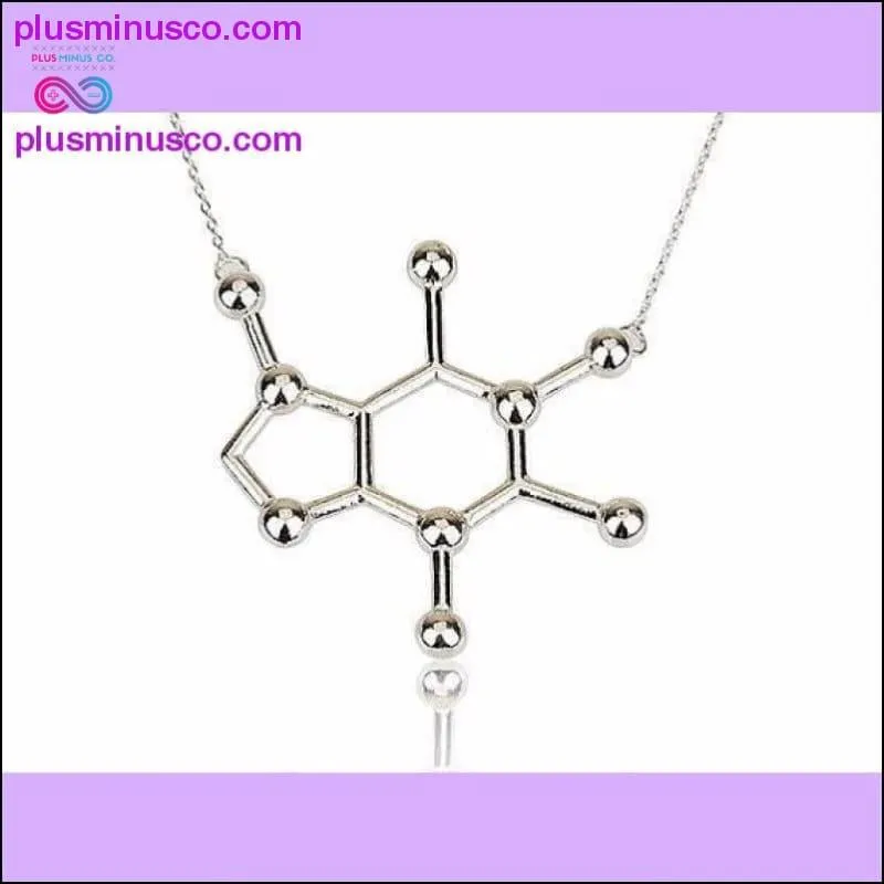 Caffeine Molecule Unisex Necklace PlusMinusco.com