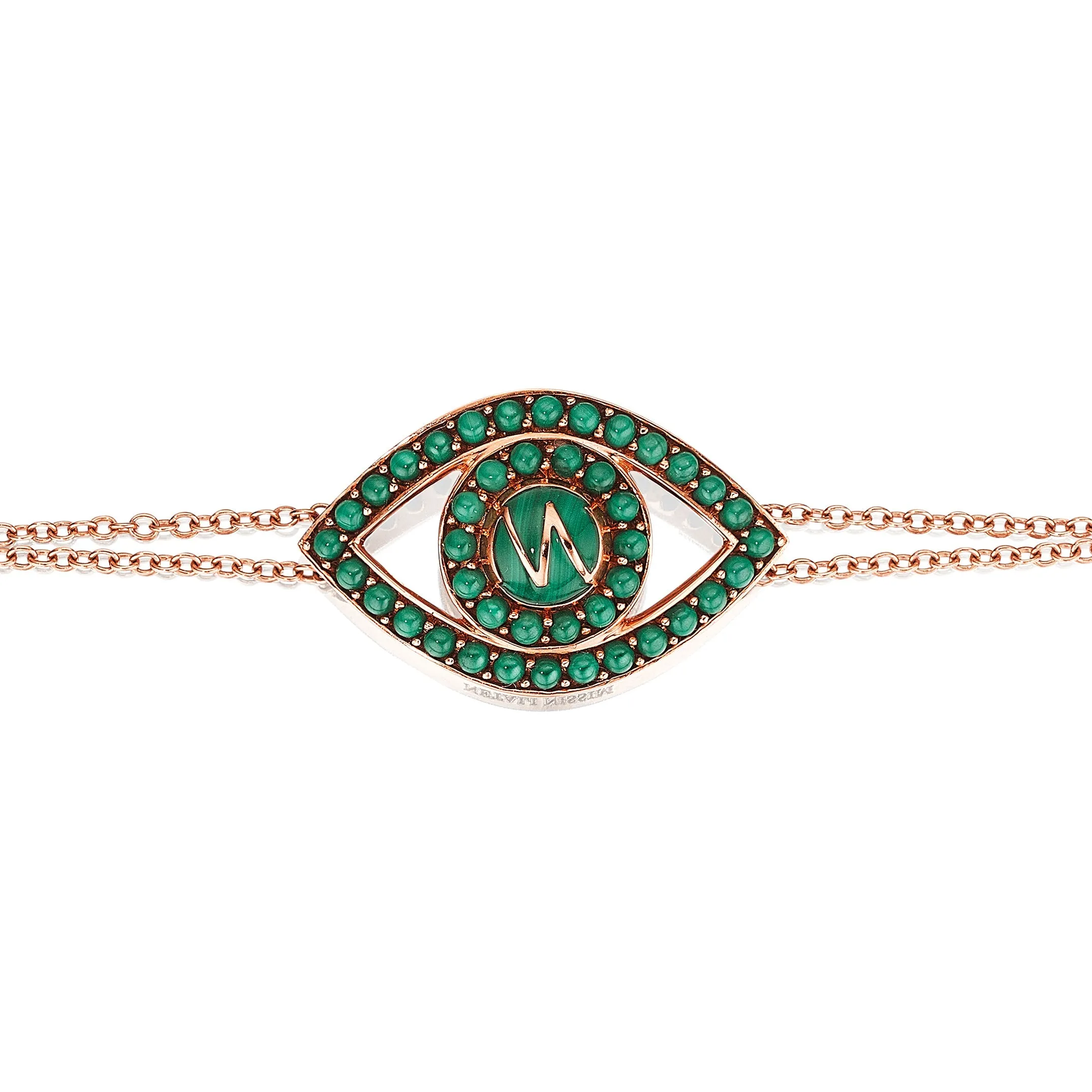 Capri Eye Bracelet on a Double Chain