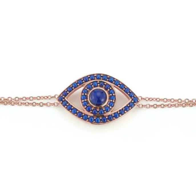 Capri Eye Bracelet on a Double Chain