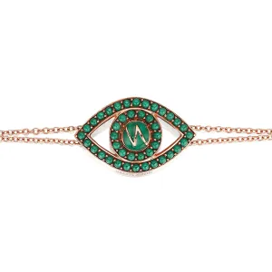 Capri Eye Bracelet on a Double Chain