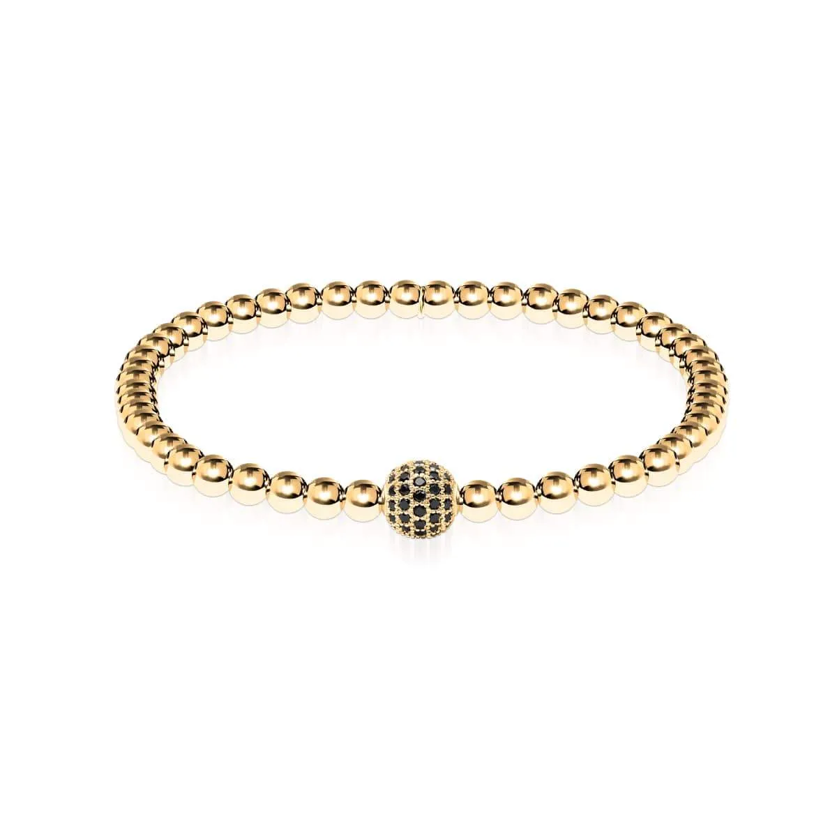 Charismatic | 18k Gold | Black Cubic Zirconia Crystals | Expression Bracelet