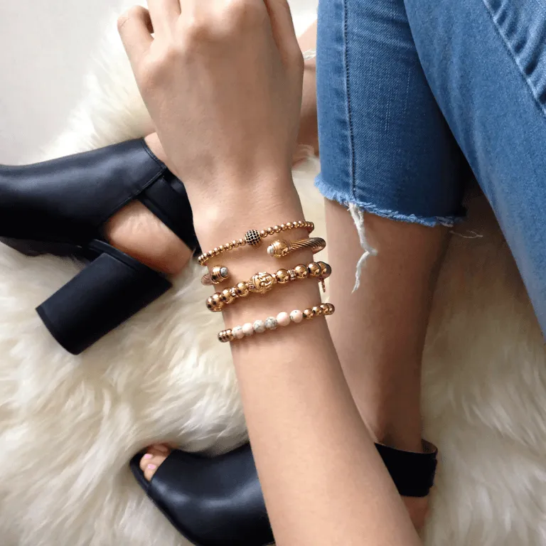 Charismatic | 18k Gold | Black Cubic Zirconia Crystals | Expression Bracelet