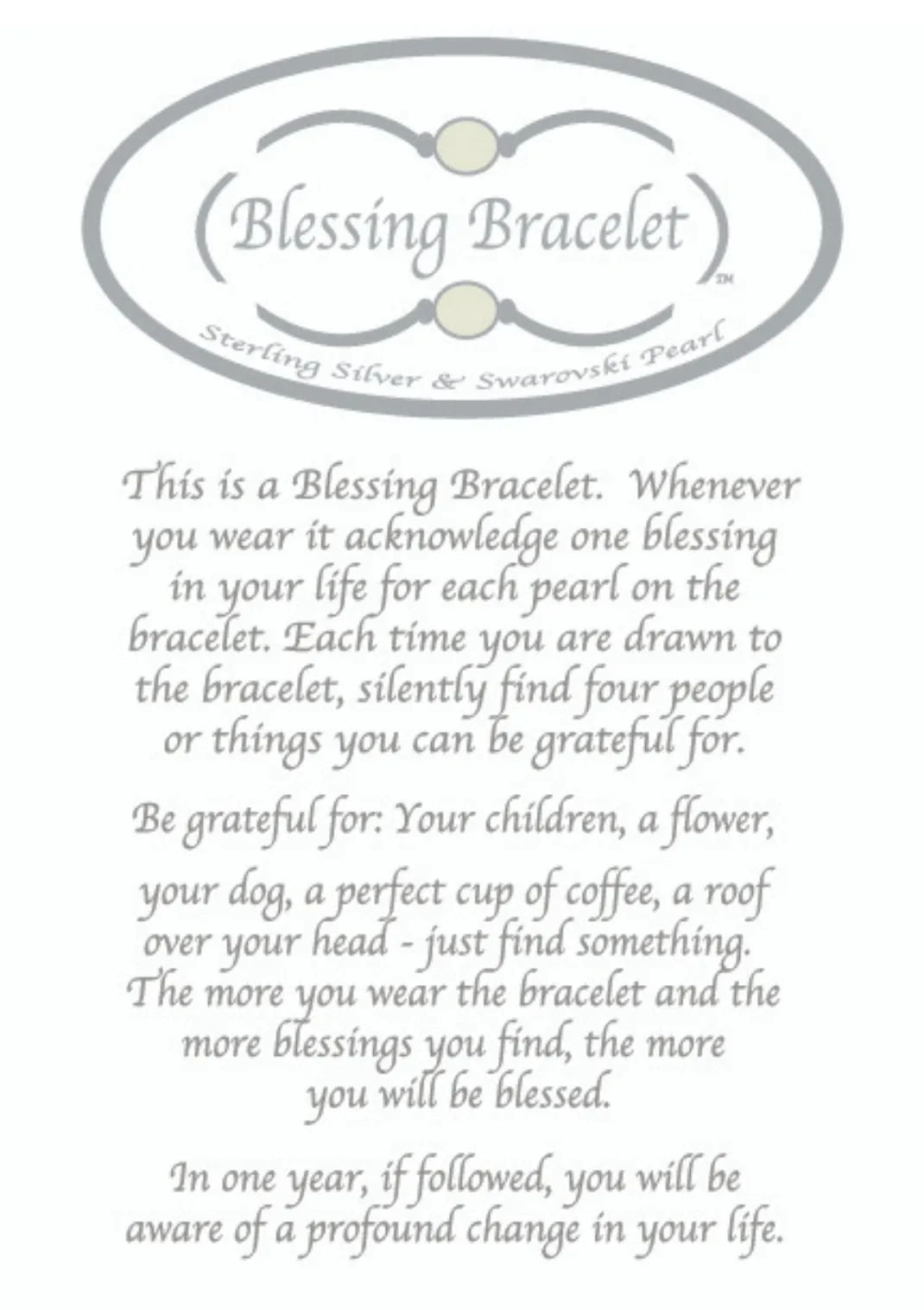 Charmed White Pearl & Cross Blessing Bracelet Silver