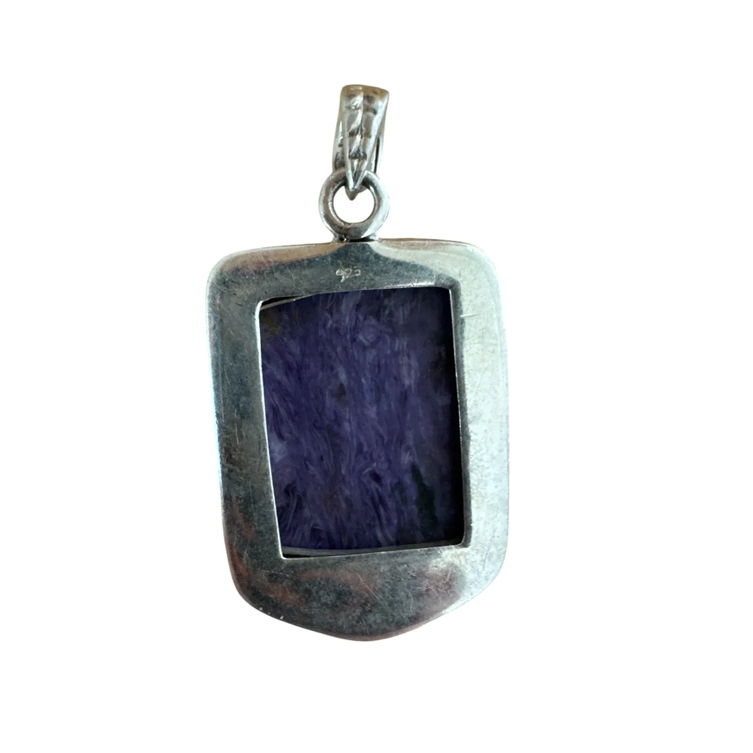 Charoite Solid 925 Sterling Silver Pendant