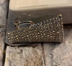 Cheer Megaphone Rhinestone Pendant