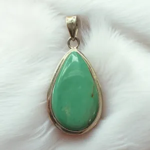 Chrysoprase Solid 925 Sterling Silver Pendant