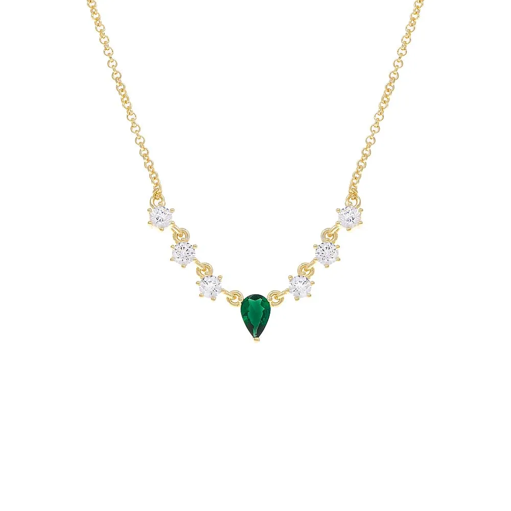 Cluster Teardrop Necklace