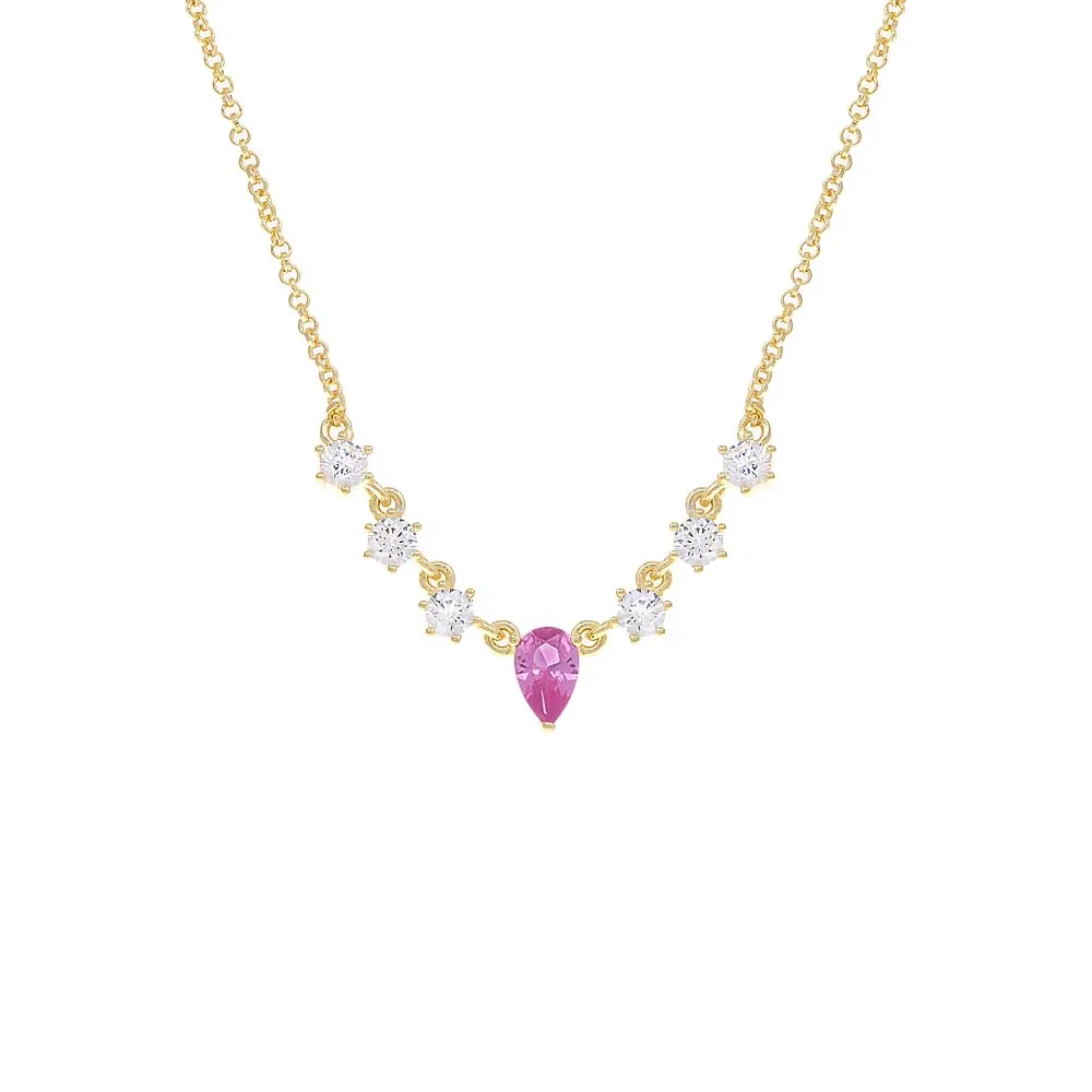 Cluster Teardrop Necklace
