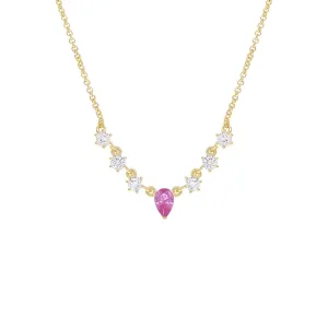 Cluster Teardrop Necklace
