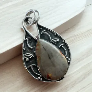 Cobra Jasper Solid 925 Sterling Silver Pendant