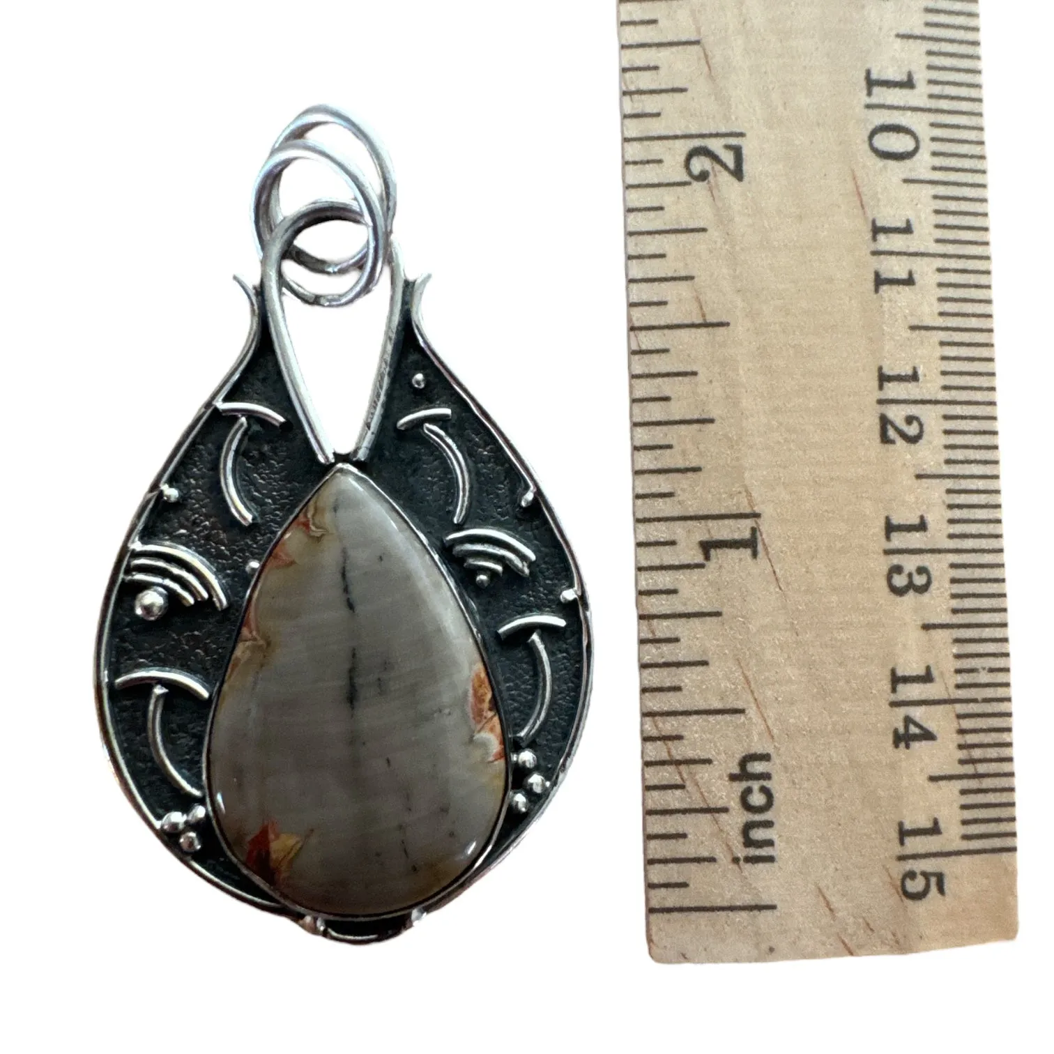 Cobra Jasper Solid 925 Sterling Silver Pendant