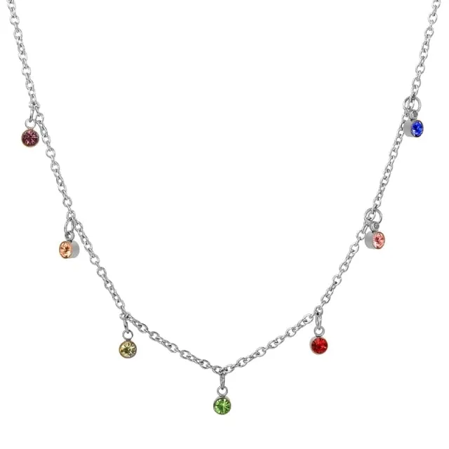 Colorful Crystal Choker Necklace