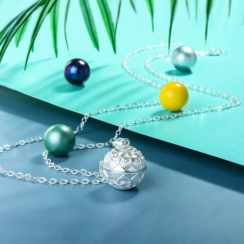 Cremation Pendant with Bola Ball Charm