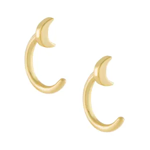 Crescent Ear Threader Hoop Earring