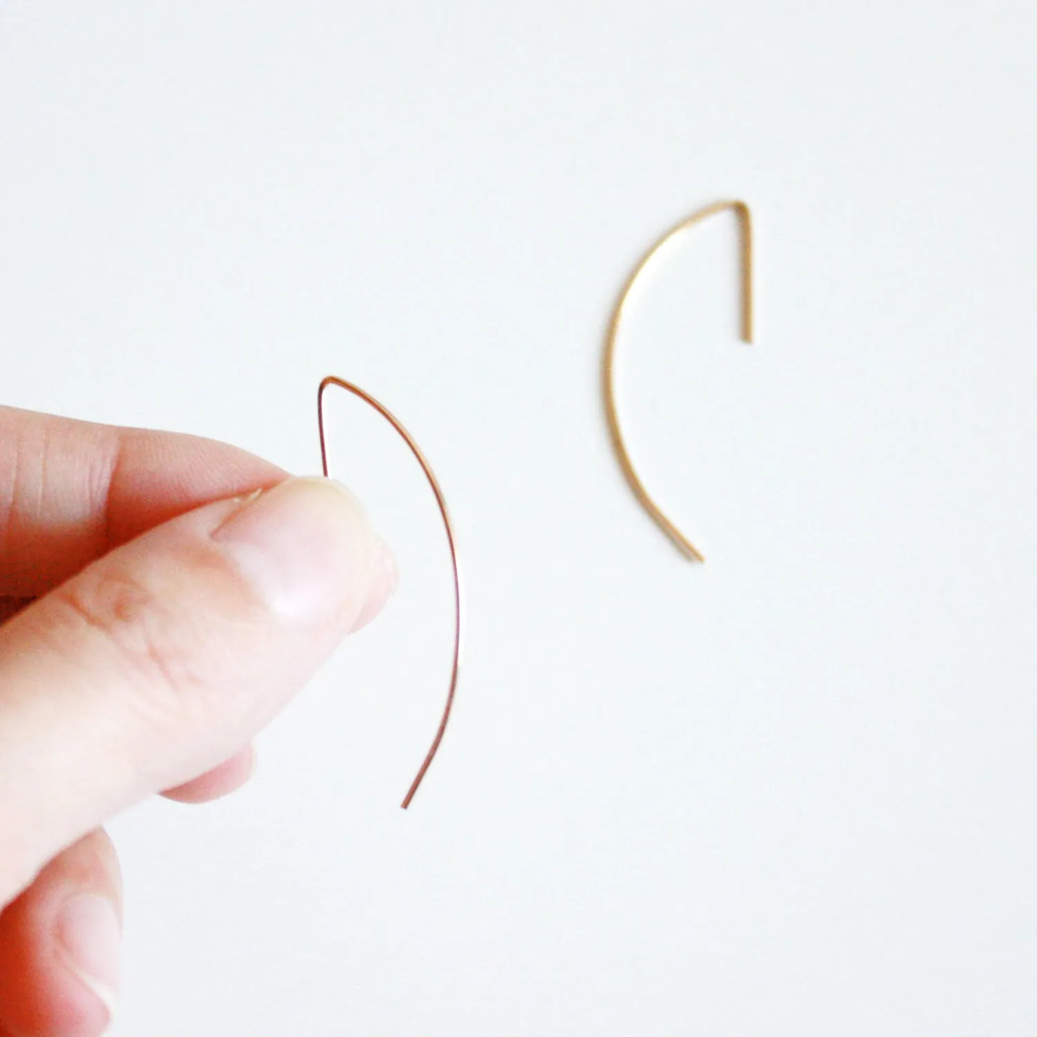 Curved Bar Threader Earrings