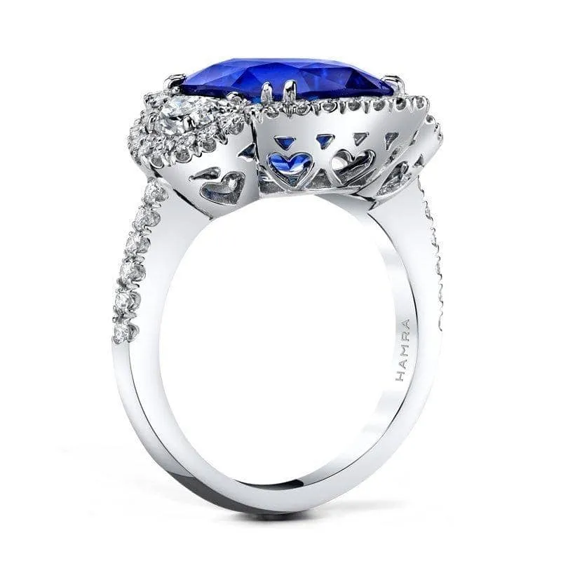 Cushion Cut Sapphire & Diamond Ring