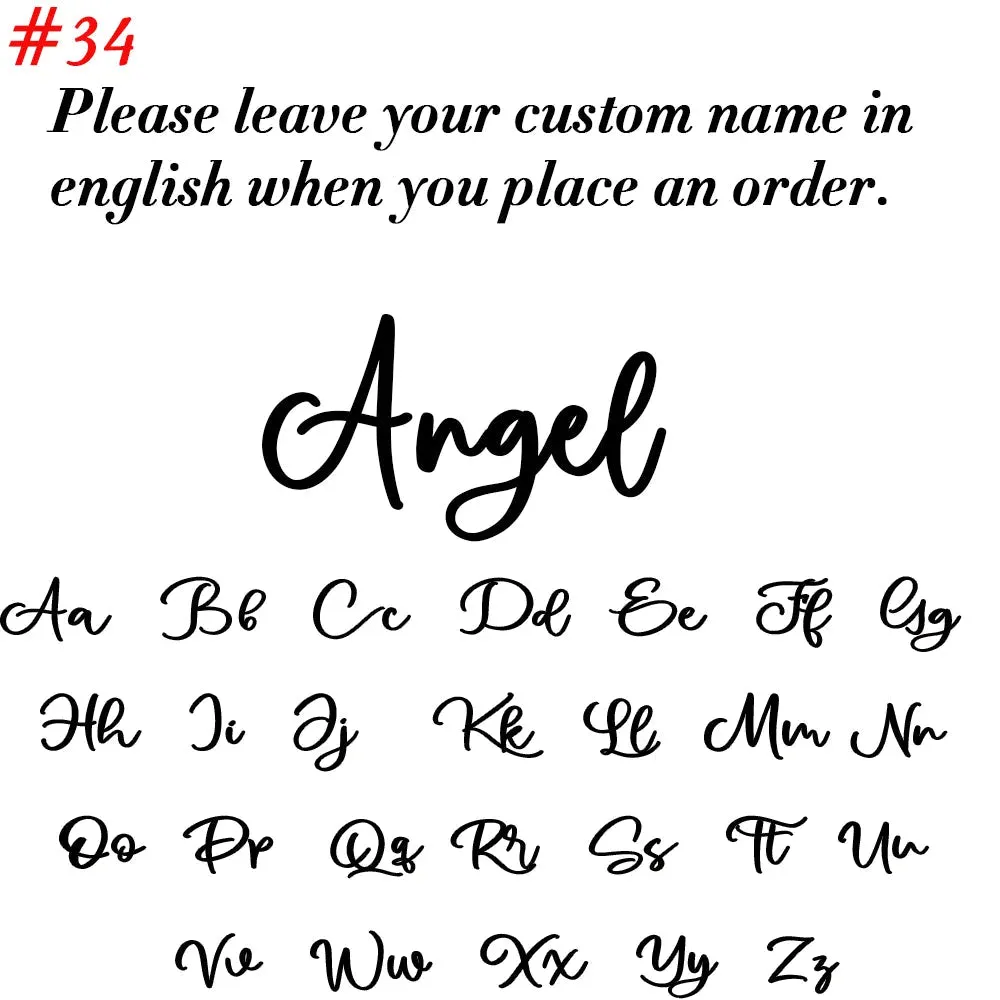 Custom Name Pendant Necklace for Women Personalised Cursive Letter Jewelry