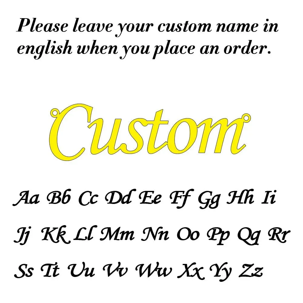Custom Name Pendant Necklace for Women Personalised Cursive Letter Jewelry