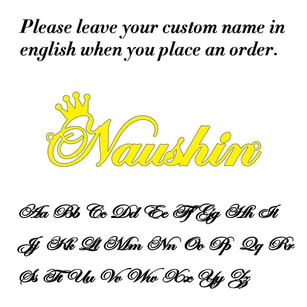 Custom Name Pendant Necklace for Women Personalised Cursive Letter Jewelry