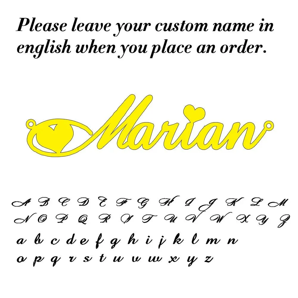 Custom Name Pendant Necklace for Women Personalised Cursive Letter Jewelry