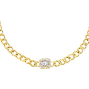 CZ Colored Illusion Cuban Choker