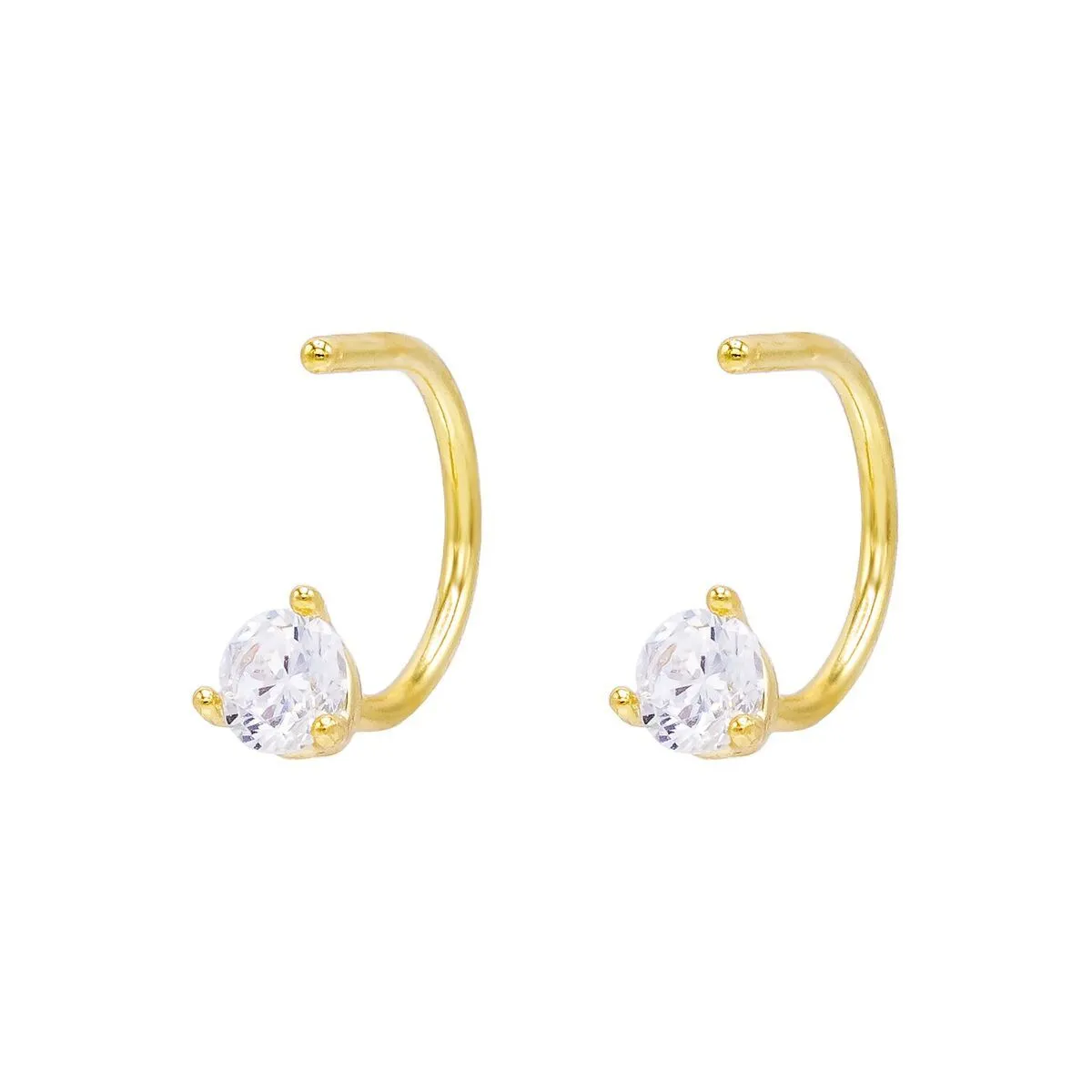 CZ Threader Hoop Earring
