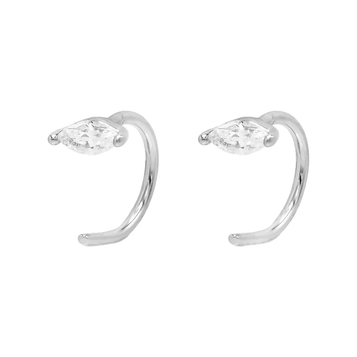 CZ Threader Hoop Earring