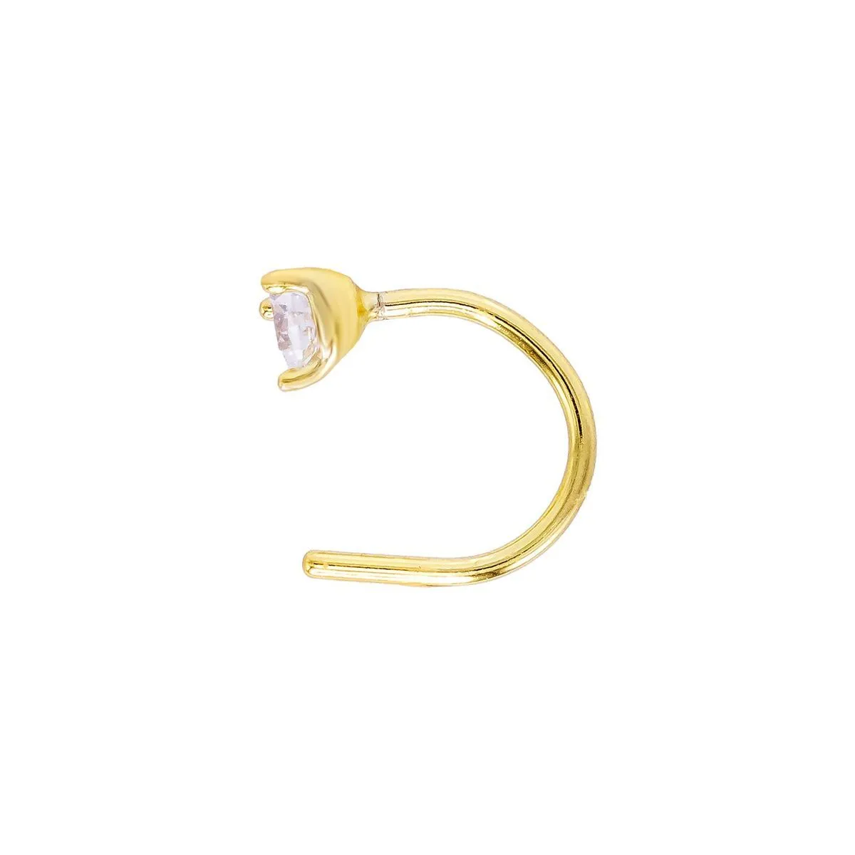 CZ Threader Hoop Earring