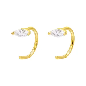 CZ Threader Hoop Earring